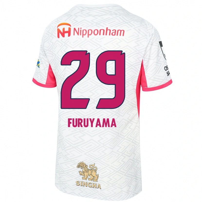 Danxen Kinderen Kengo Furuyama #29 Wit Sakura Roze Uitshirt Uittenue 2025/26 T-Shirt België