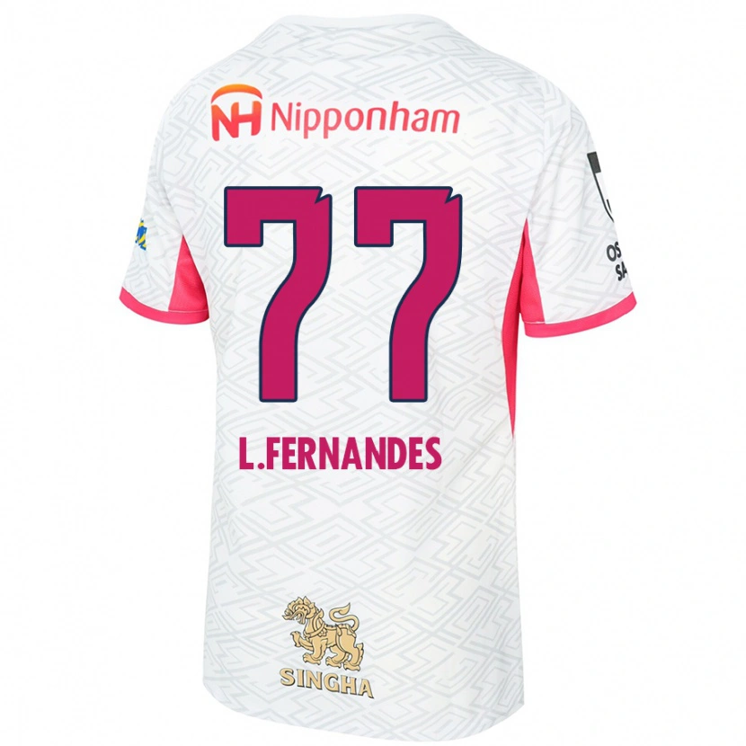 Danxen Kinderen Lucas Fernandes #77 Wit Sakura Roze Uitshirt Uittenue 2025/26 T-Shirt België