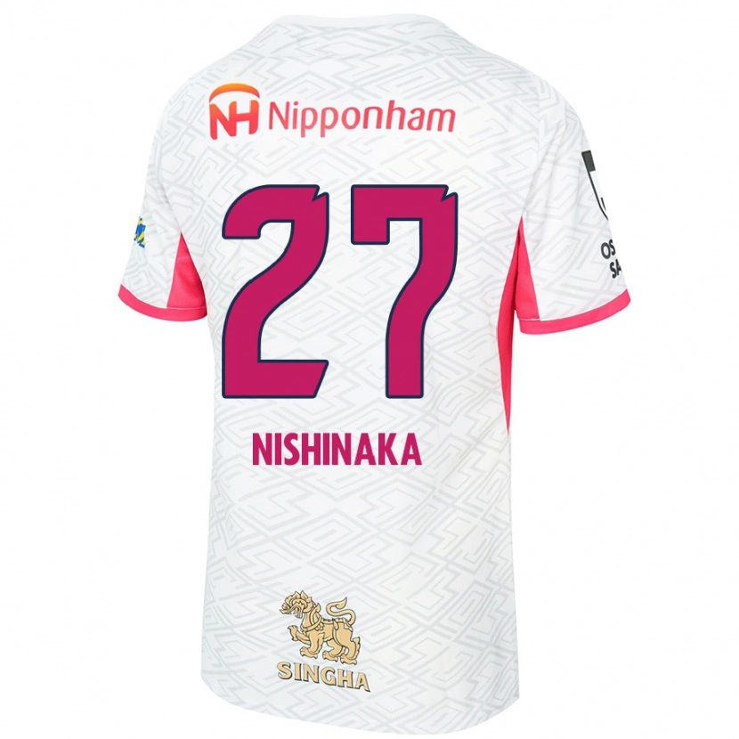 Danxen Kinderen Maho Nishinaka #27 Wit Sakura Roze Uitshirt Uittenue 2025/26 T-Shirt België
