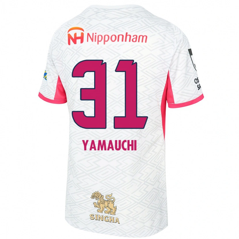 Danxen Kinderen Hirofumi Yamauchi #31 Wit Sakura Roze Uitshirt Uittenue 2025/26 T-Shirt België
