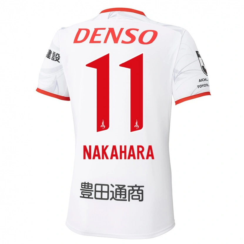 Danxen Kinderen Sora Nakahara #11 Wit Rood Uitshirt Uittenue 2025/26 T-Shirt België