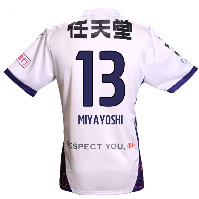 Danxen Kinderen Takumi Miyayoshi #13 Wit Paars Zwart Uitshirt Uittenue 2025/26 T-Shirt België