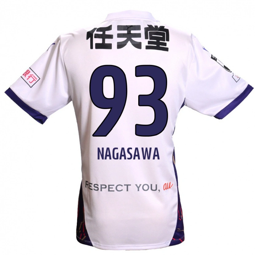 Danxen Kinderen Shun Nagasawa #93 Wit Paars Zwart Uitshirt Uittenue 2025/26 T-Shirt België