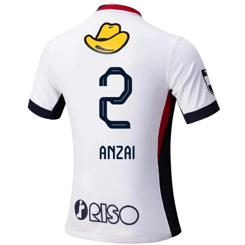Danxen Kinderen Koki Anzai #2 Wit Zwart Uitshirt Uittenue 2025/26 T-Shirt België