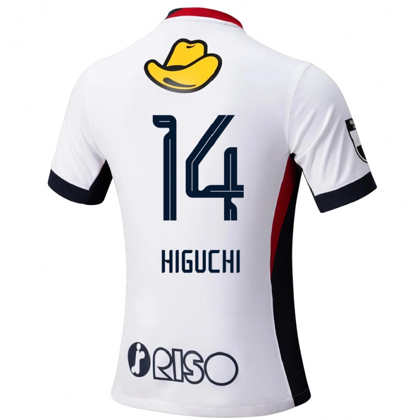 Danxen Kinderen Yuta Higuchi #14 Wit Zwart Uitshirt Uittenue 2025/26 T-Shirt België