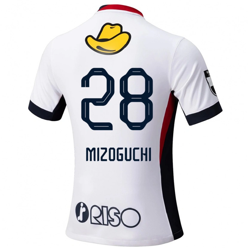 Danxen Kinderen Shuhei Mizoguchi #28 Wit Zwart Uitshirt Uittenue 2025/26 T-Shirt België