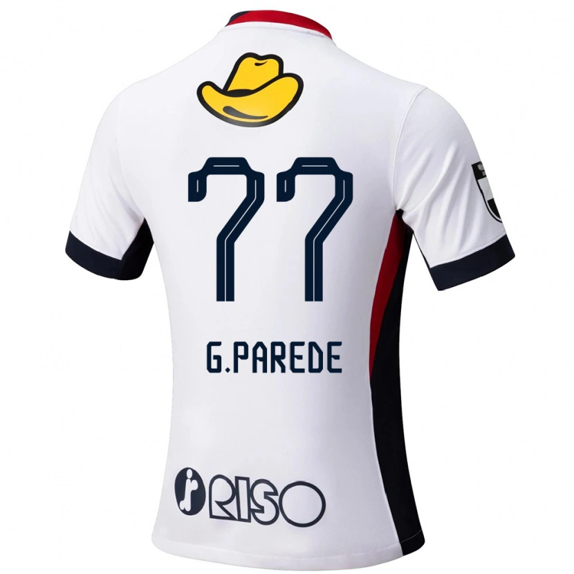 Danxen Kinderen Guilherme Parede #77 Wit Zwart Uitshirt Uittenue 2025/26 T-Shirt België