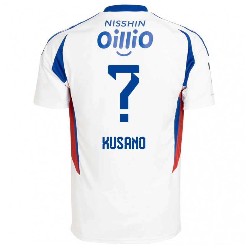 Danxen Kinderen Riku Kusano #0 Wit Koningsblauw Uitshirt Uittenue 2025/26 T-Shirt België