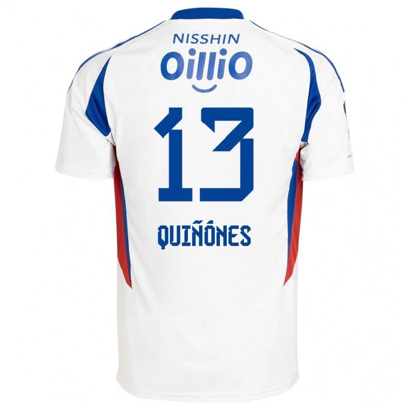 Danxen Kinderen Jeison Quiñónes #13 Wit Koningsblauw Uitshirt Uittenue 2025/26 T-Shirt België
