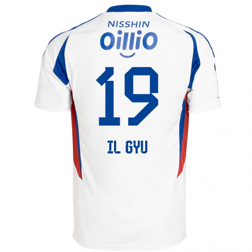Danxen Kinderen Il-Gyu Park #19 Wit Koningsblauw Uitshirt Uittenue 2025/26 T-Shirt België