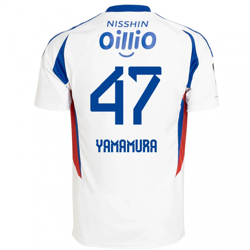 Danxen Kinderen Kazuya Yamamura #47 Wit Koningsblauw Uitshirt Uittenue 2025/26 T-Shirt België