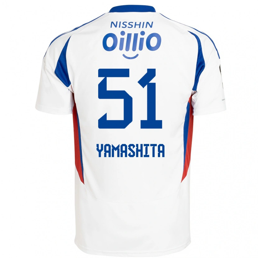 Danxen Kinderen Shoma Yamashita #51 Wit Koningsblauw Uitshirt Uittenue 2025/26 T-Shirt België