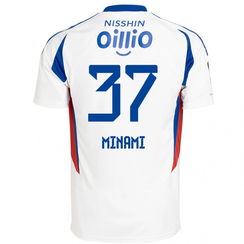Danxen Kinderen Takuto Minami #37 Wit Koningsblauw Uitshirt Uittenue 2025/26 T-Shirt België