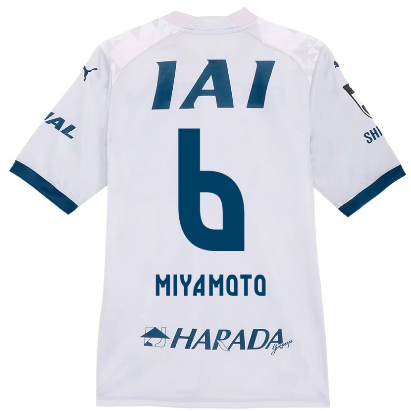 Danxen Kinderen Kota Miyamoto #6 Wit Koningsblauw Uitshirt Uittenue 2025/26 T-Shirt België