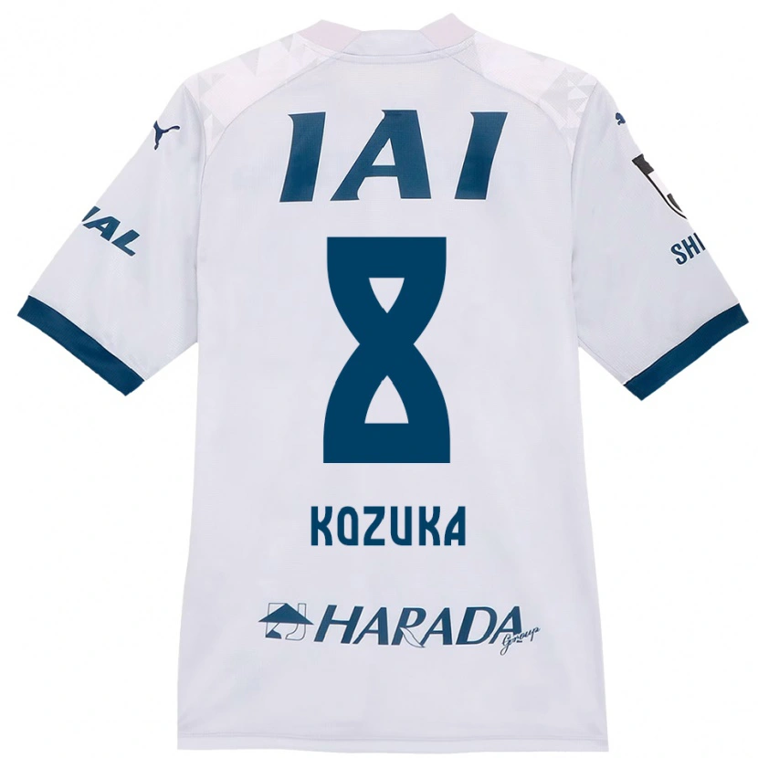 Danxen Kinderen Kazuki Kozuka #8 Wit Koningsblauw Uitshirt Uittenue 2025/26 T-Shirt België