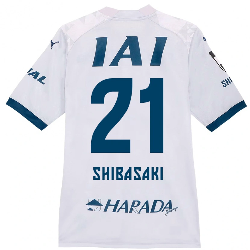 Danxen Kinderen Kaito Shibasaki #21 Wit Koningsblauw Uitshirt Uittenue 2025/26 T-Shirt België