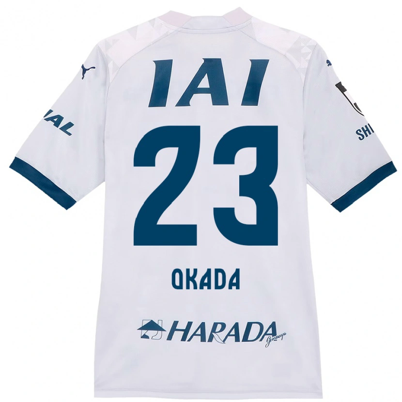 Danxen Kinderen Shu Okada #23 Wit Koningsblauw Uitshirt Uittenue 2025/26 T-Shirt België