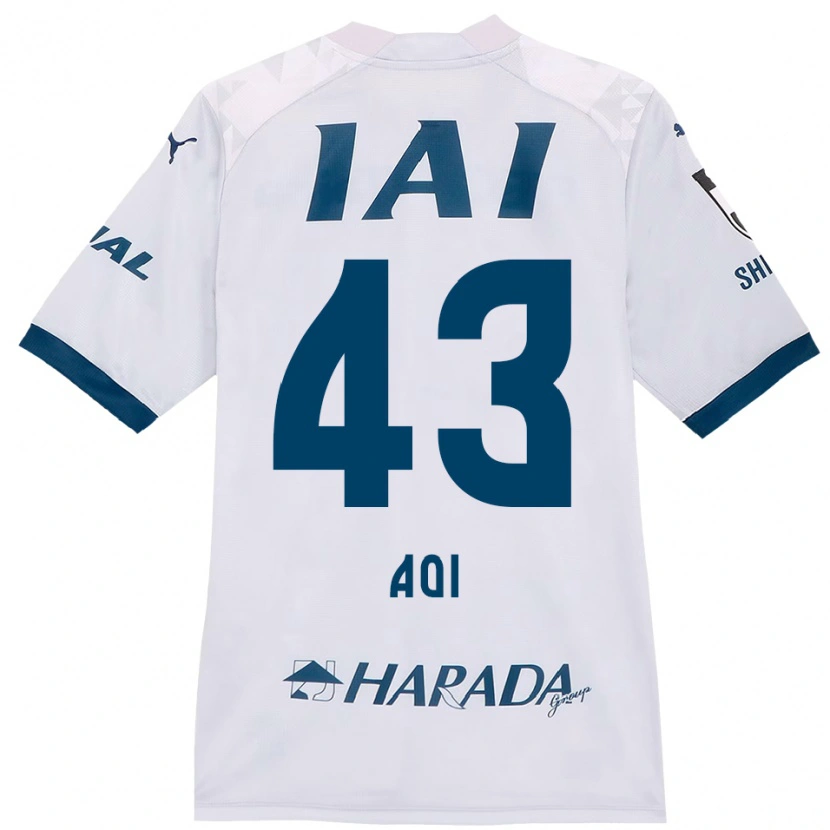 Danxen Kinderen Aoi Ando #43 Wit Koningsblauw Uitshirt Uittenue 2025/26 T-Shirt België