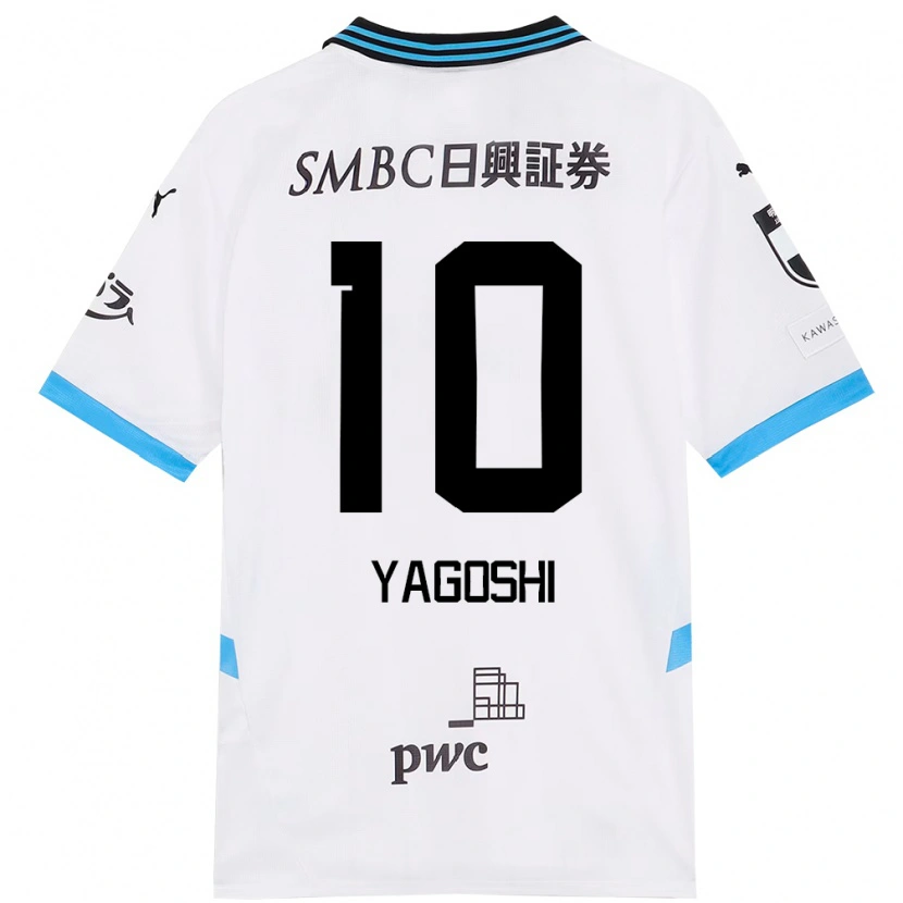 Danxen Kinderen Mikito Yagoshi #10 Wit Hemelsblauw Uitshirt Uittenue 2025/26 T-Shirt België