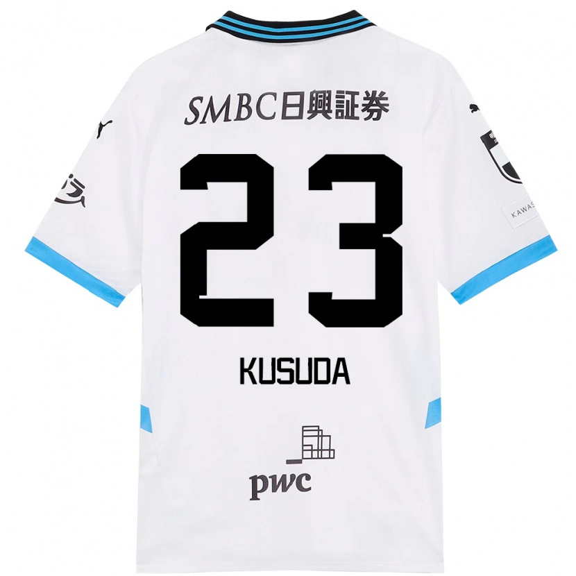Danxen Kinderen Haruki Kusuda #23 Wit Hemelsblauw Uitshirt Uittenue 2025/26 T-Shirt België