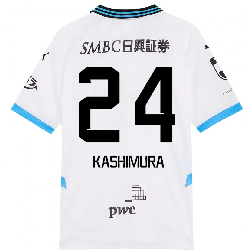 Danxen Kinderen Ryota Kashimura #24 Wit Hemelsblauw Uitshirt Uittenue 2025/26 T-Shirt België