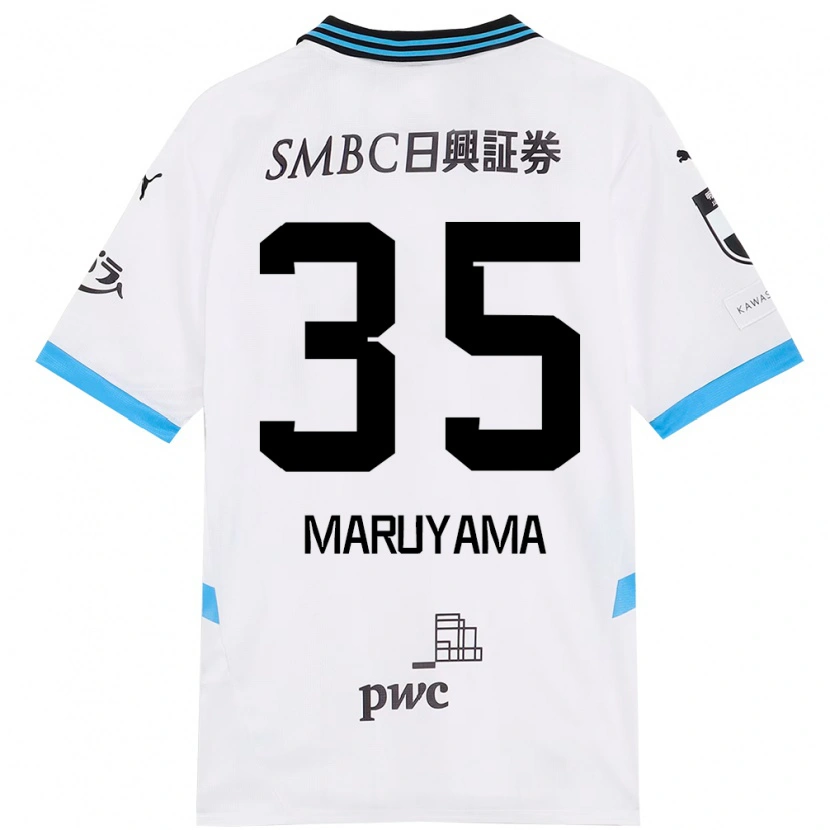 Danxen Kinderen Yuichi Maruyama #35 Wit Hemelsblauw Uitshirt Uittenue 2025/26 T-Shirt België