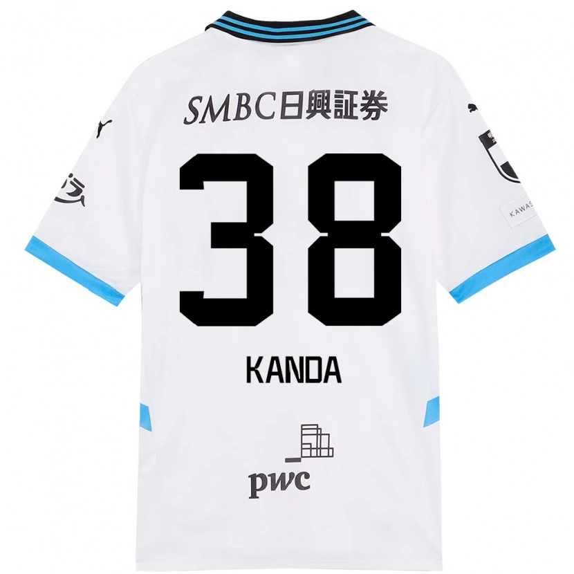 Danxen Kinderen Soma Kanda #38 Wit Hemelsblauw Uitshirt Uittenue 2025/26 T-Shirt België