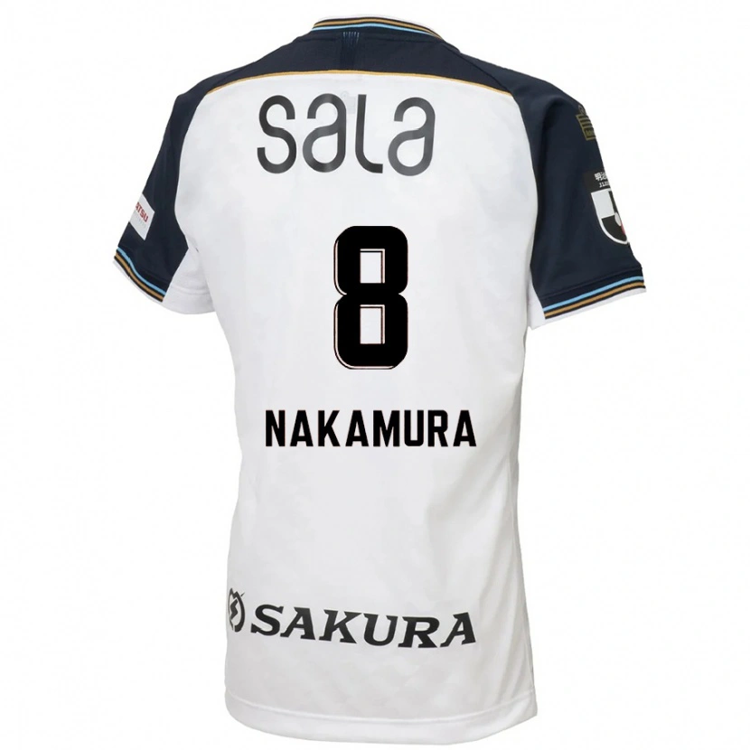 Danxen Kinderen Shunta Nakamura #8 Wit Zwart Uitshirt Uittenue 2025/26 T-Shirt België
