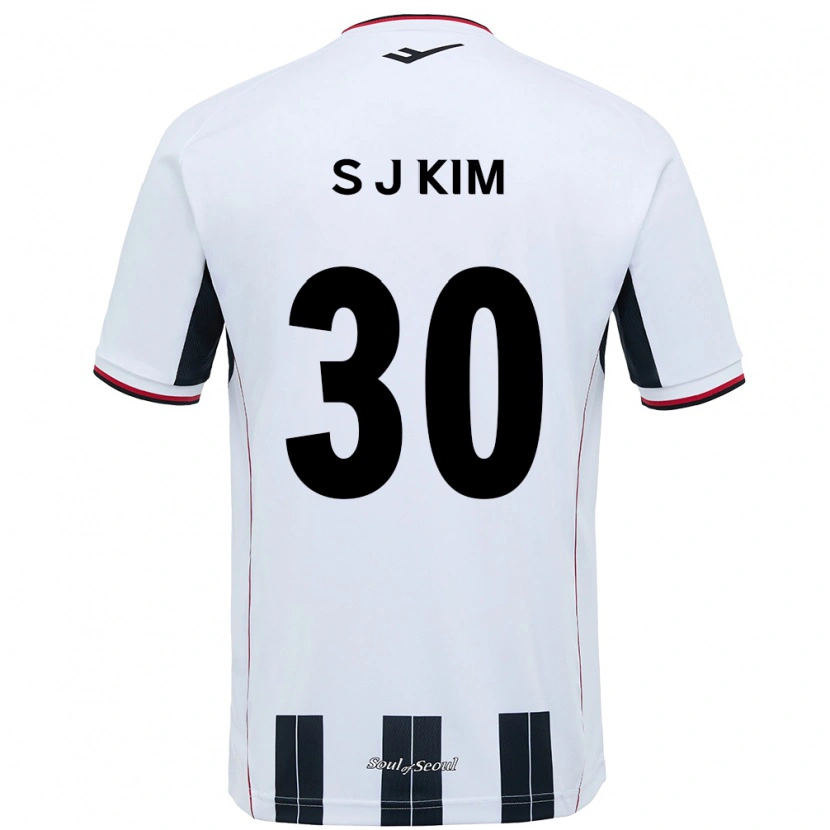 Danxen Kinderen Ju-Sung Kim #30 Wit Zwart Uitshirt Uittenue 2025/26 T-Shirt België