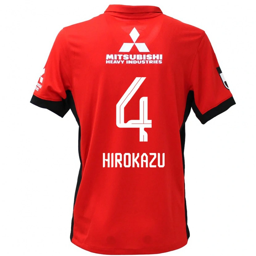 Danxen Heren Hirokazu Ishihara #4 Rood Wit Thuisshirt Thuistenue 2025/26 T-Shirt België