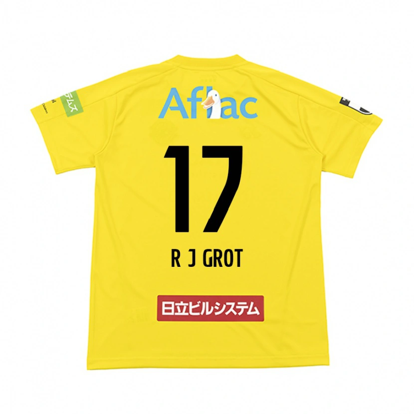 Danxen Heren Jay-Roy Grot #17 Zwart Geel Thuisshirt Thuistenue 2025/26 T-Shirt België