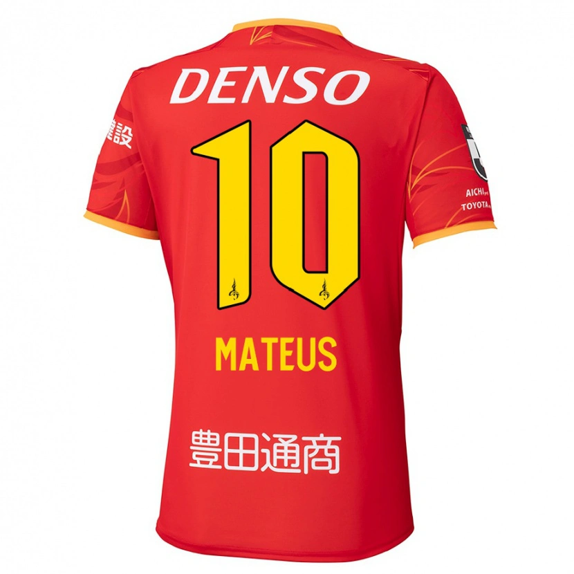 Danxen Heren Mateus #10 Rood Geel Thuisshirt Thuistenue 2025/26 T-Shirt België