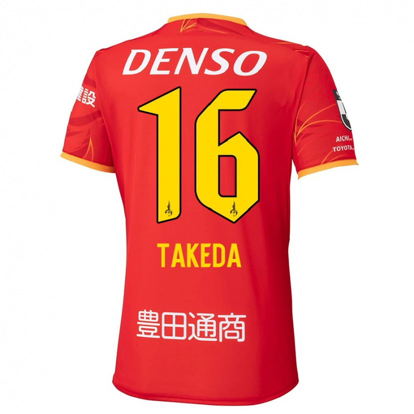 Danxen Heren Yohei Takeda #16 Rood Geel Thuisshirt Thuistenue 2025/26 T-Shirt België