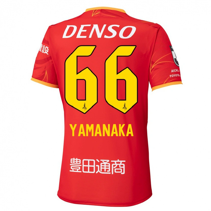 Danxen Heren Ryosuke Yamanaka #66 Rood Geel Thuisshirt Thuistenue 2025/26 T-Shirt België