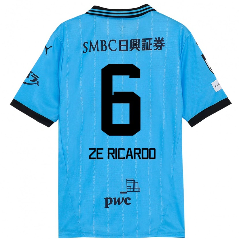 Danxen Heren Zé Ricardo #6 Hemelsblauw Zwart Thuisshirt Thuistenue 2025/26 T-Shirt België