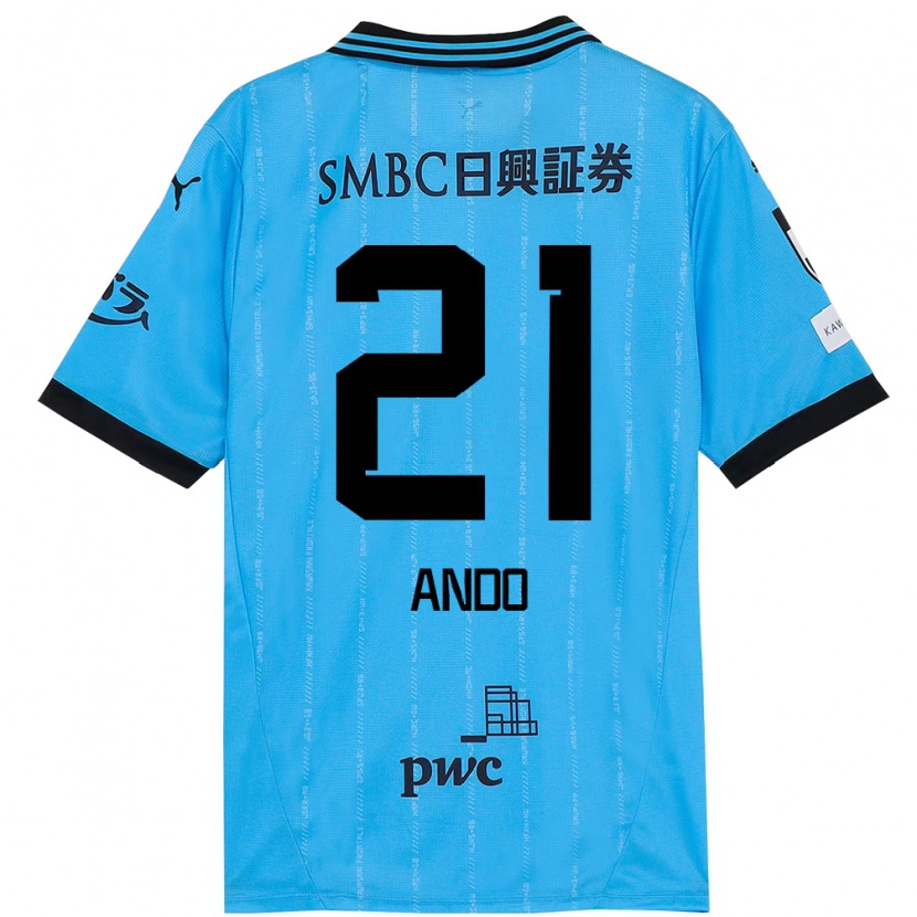 Danxen Heren Shunsuke Ando #21 Hemelsblauw Zwart Thuisshirt Thuistenue 2025/26 T-Shirt België