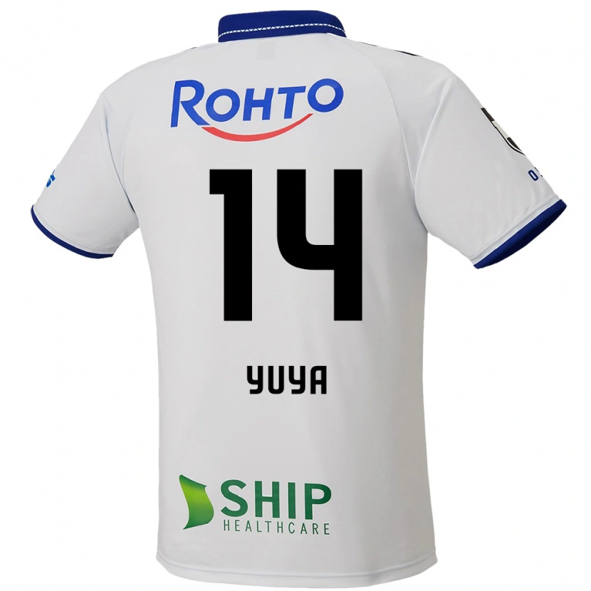 Danxen Heren Yuya Fukuda #14 Wit Blauw Zwart Uitshirt Uittenue 2025/26 T-Shirt België