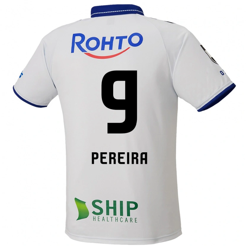 Danxen Heren Leandro Pereira #9 Wit Blauw Zwart Uitshirt Uittenue 2025/26 T-Shirt België