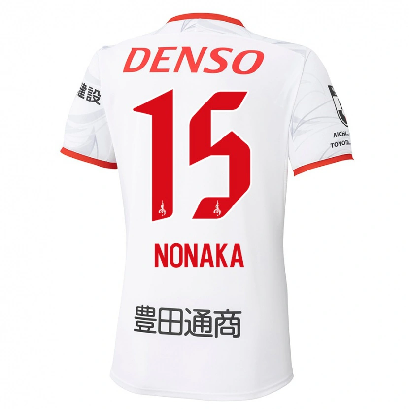 Danxen Heren Yugo Nonaka #15 Wit Rood Uitshirt Uittenue 2025/26 T-Shirt België