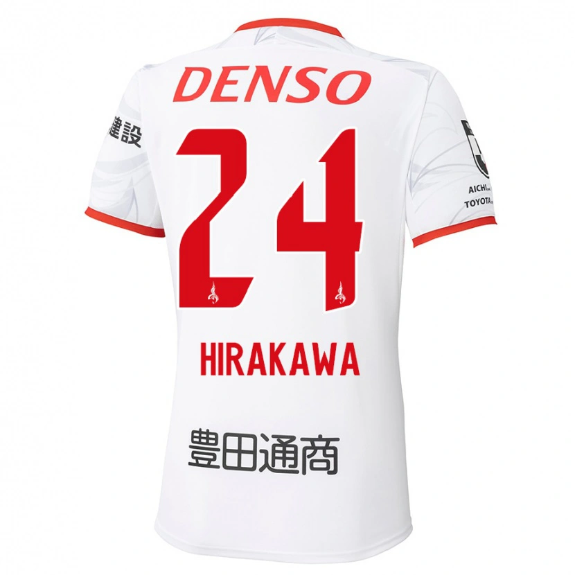 Danxen Heren Haruto Hirakawa #24 Wit Rood Uitshirt Uittenue 2025/26 T-Shirt België