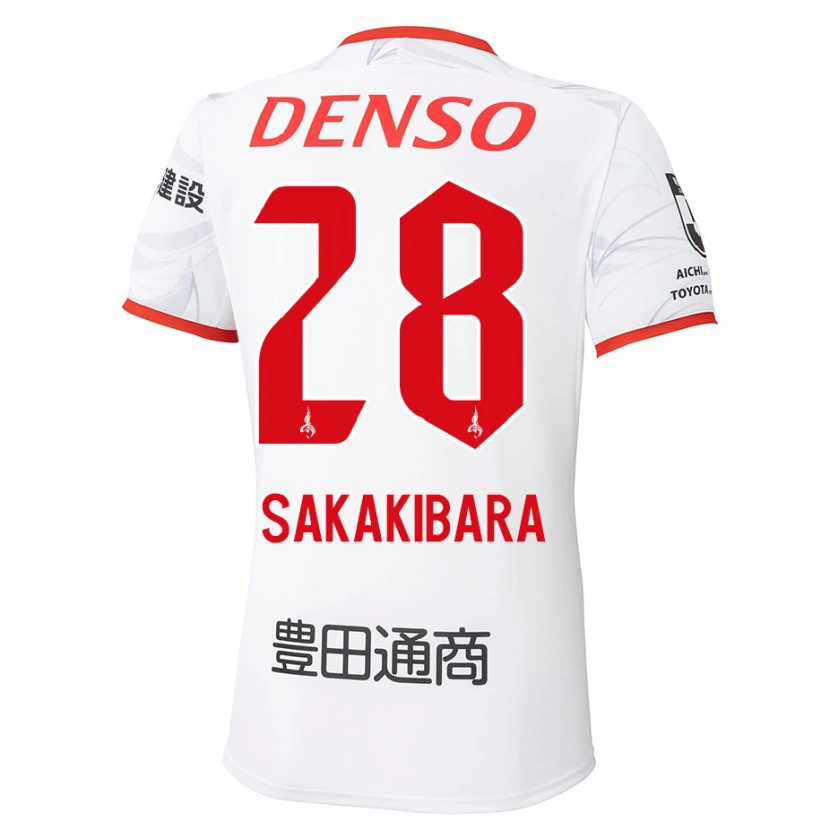 Danxen Heren Kyota Sakakibara #28 Wit Rood Uitshirt Uittenue 2025/26 T-Shirt België