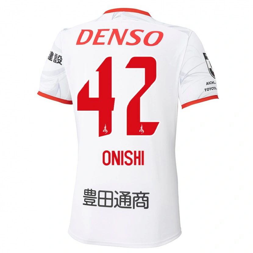 Danxen Heren Ritsu Onishi #42 Wit Rood Uitshirt Uittenue 2025/26 T-Shirt België