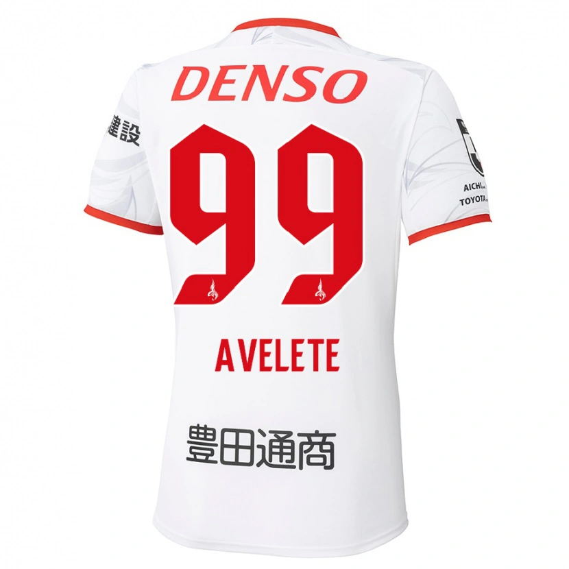 Danxen Heren Yves Avelete #99 Wit Rood Uitshirt Uittenue 2025/26 T-Shirt België