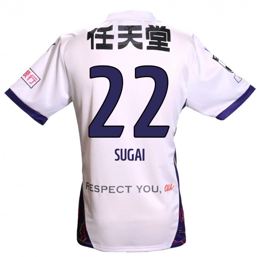 Danxen Heren Hidehiro Sugai #22 Wit Paars Zwart Uitshirt Uittenue 2025/26 T-Shirt België