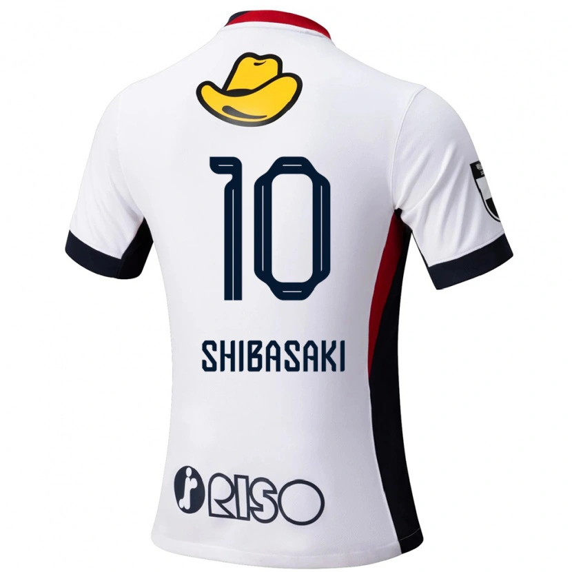 Danxen Heren Gaku Shibasaki #10 Wit Zwart Uitshirt Uittenue 2025/26 T-Shirt België