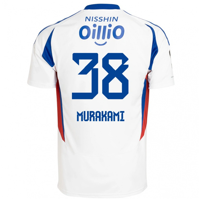Danxen Heren Yuhi Murakami #38 Wit Koningsblauw Uitshirt Uittenue 2025/26 T-Shirt België