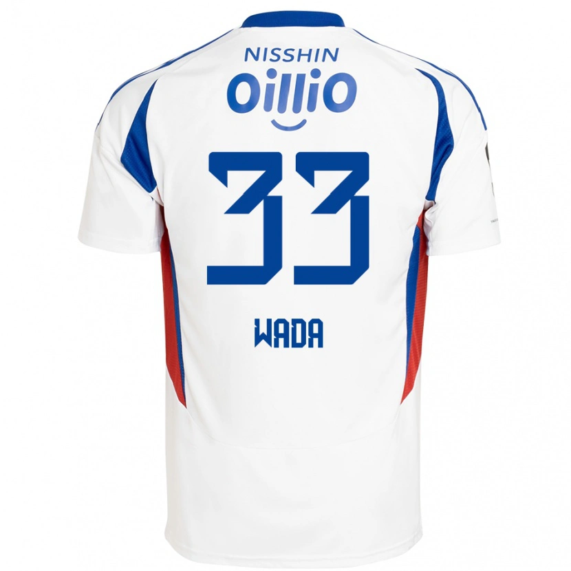 Danxen Heren Takuya Wada #33 Wit Koningsblauw Uitshirt Uittenue 2025/26 T-Shirt België