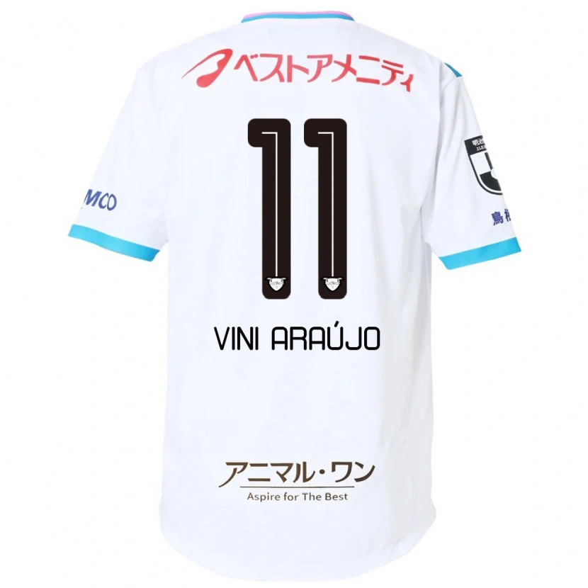 Danxen Heren Vinícius Araújo #11 Wit Roze Uitshirt Uittenue 2025/26 T-Shirt België