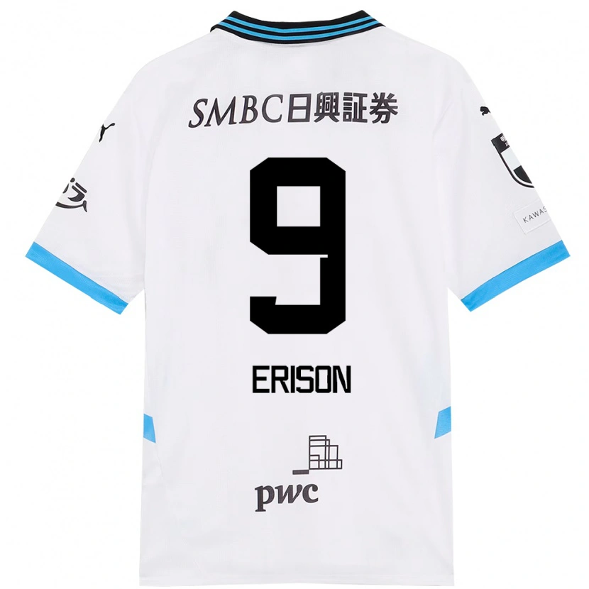 Danxen Heren Erison #9 Wit Hemelsblauw Uitshirt Uittenue 2025/26 T-Shirt België