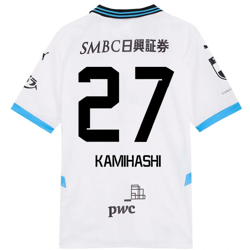 Danxen Heren Ryota Kamihashi #27 Wit Hemelsblauw Uitshirt Uittenue 2025/26 T-Shirt België